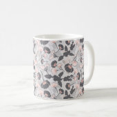 Mug Élégante Fleurs en gris rose féminin (Devant droit)