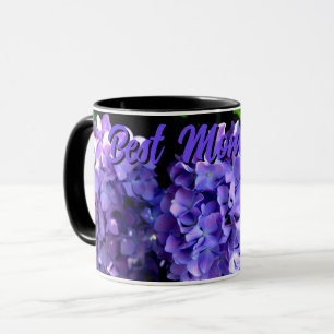 Mug Elégante fleurs florales violettes profondes hydra