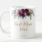Mug Elégante Floral Meilleure Maman Jamais