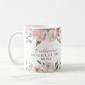 Mug Élégante florale rose coutume mère de la mariée (Gauche)