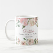 Mug Élégante florale rose sur mesure Mère de la chambr (Gauche)