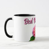 Mug Elégante florales roses hydrangée rose (Gauche)