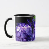 Mug Elégante florales violettes profondes perwinkle hy (Gauche)