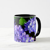 Mug Elégante florales violettes profondes perwinkle hy (Devant droit)