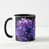Mug Elégante florales violettes profondes perwinkle hy (Gauche)