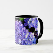 Mug Elégante florales violettes profondes perwinkle hy (Devant droit)