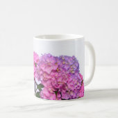 Mug Elégante florales violettes roses hydrangées (Devant droit)