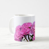 Mug Elégante florales violettes roses hydrangées (Devant gauche)