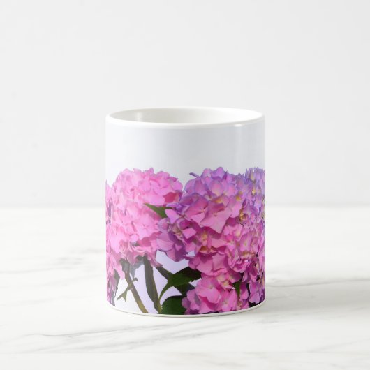Mug Elégante florales violettes roses hydrangées (Centre)