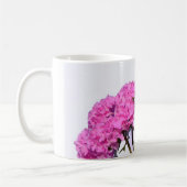 Mug Elégante florales violettes roses hydrangées (Gauche)