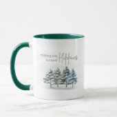 Mug Elégante forêt aquarelle (Gauche)