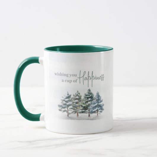Mug Elégante forêt aquarelle (Gauche)