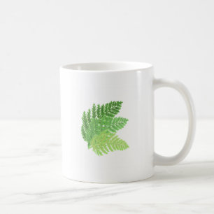 Mug Élégante fougères vertes feuilles de bois