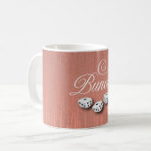 Mug Élégante Girly Sparkle Dice Bunco (Devant gauche)