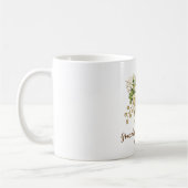 Mug Élégante grand-mère florale d'or moderne du marié (Gauche)