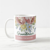 Mug Élégante Grandme florale rose pâle de printemps ja (Gauche)