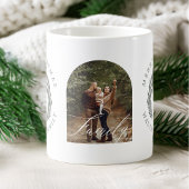 Mug Elégante Hiver Garland Wreath Monogramme Arche Pho
