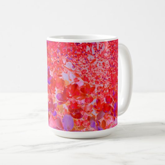 Mug Élégante Hydrangea Limelight Violette et Orange (Devant droit)