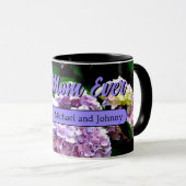 Mug Elégante hydrangée jardin rose violet photo floral (Devant droit)