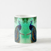 Mug Élégante    illustration vintage de paon (Centre)