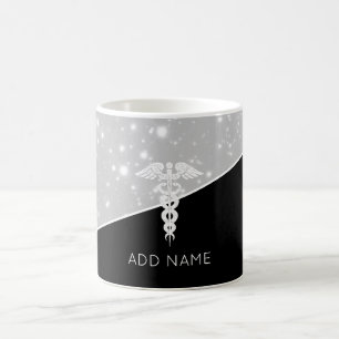 Mug Élégante infirmière docteur Caduceus Faux Parti