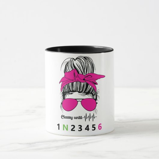 Mug Élégante jusqu'à... Drôle de moto (Centre)