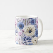 Mug Elégante Lavande Bleu Fleur Jardin Floral (Devant droit)