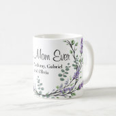 Mug Elégante Lavande Eucalyptus Meilleure Maman Jamais (Devant droit)