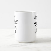 Mug Elégante libellule et florale (Centre)