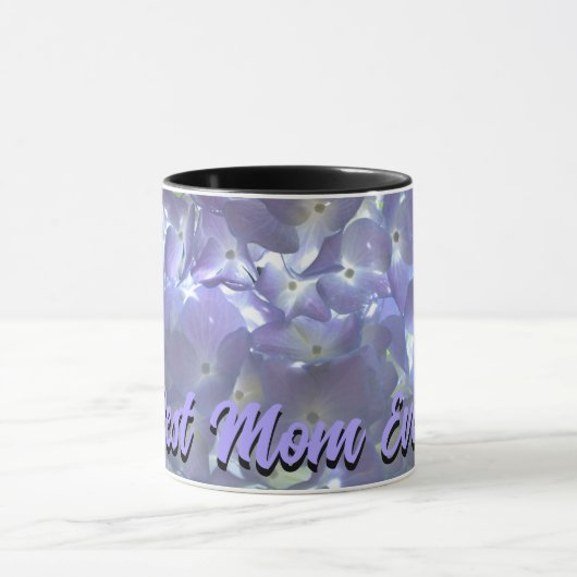 Mug Elégante lumière douce mauve florale mauve hydrang (Centre)