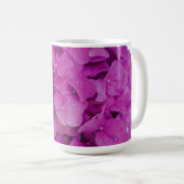 Mug Elégante magenta rose hydrangée florale roses (Devant droit)