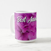 Mug Elégante magenta rose hydrangée florale roses (Devant gauche)