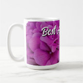 Mug Elégante magenta rose hydrangée florale roses (Gauche)