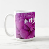 Mug Elégante magenta rose hydrangée florale roses (Gauche)