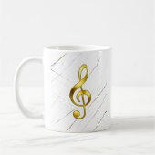 Mug Élégante maison d'art clef de sol en or (Gauche)