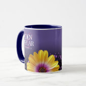 Mug Elégante Marguerite dorée avec Mariage à Parties s (Devant gauche)