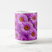 Mug Élégante marguerite florale magenta rose foncé (Centre)