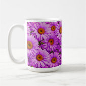 Mug Élégante marguerite florale magenta rose foncé (Gauche)