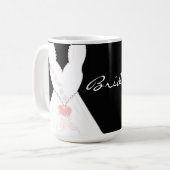 Mug Élégante mariée en noir et blanc (Devant gauche)
