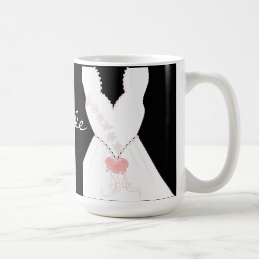 Mug Élégante mariée en noir et blanc (Droite)