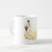 Mug Élégante mariée florale Conception Mariage romanti (Devant gauche)