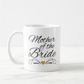 Mug Élégante Mère de la Mariée Coeur de l'or Mariage (Gauche)
