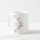 Mug Élégante mère de la mariée Floral Blush rose (Devant gauche)