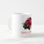 Mug Élégante mère rose de marié à fleurs d'or (Devant gauche)
