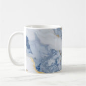 Mug Elégante motif en granit bleu blanc (Gauche)