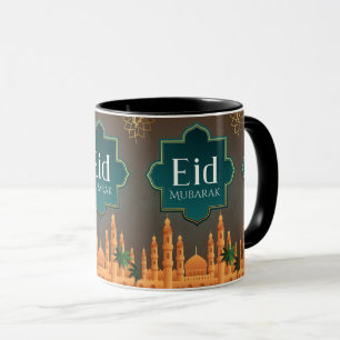 Mug Élégante œuvre d'art de la mosquée Eid Mubarak sur