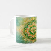 Mug Élégante œuvre d'art mandala florale complexe (Devant gauche)