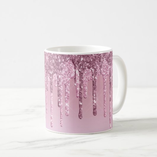 Mug Elégante parties scintillant élégante en or rose r (Devant droit)