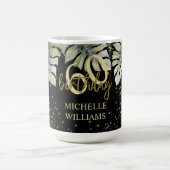 Mug Elégante Parties scintillant Gold Palm Calligraphi (Centre)