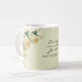 Mug Elégante Parties scintillant or Géométrique Jaune  (Devant gauche)